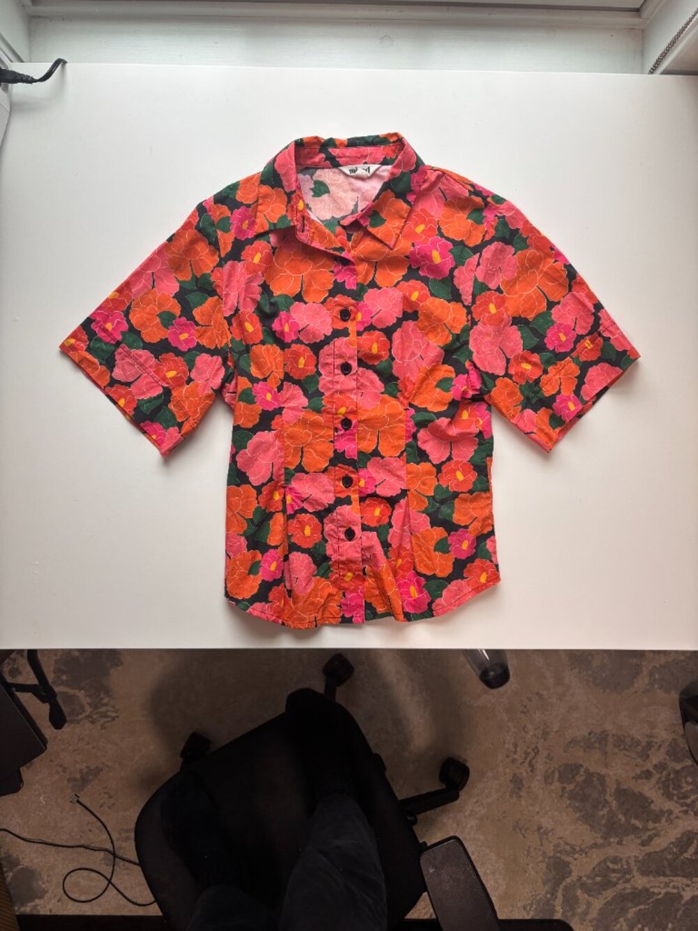 Mixed by Nasrin ruby button down shirt